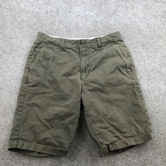 Eddie Bauer Shorts Mens 32 Green Chino Flat Front Casual Summer 11 Inseam - Picture 1 of 10